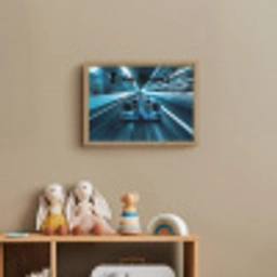 Race - Auto - Formule 1 - Jongens - Blauw Light Box met batterij (Wandlamp kind) middel -sfeer2_kind