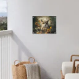 Uil - Vogels - Bloemen - Natuur tuinposter los doek klein -sfeer8