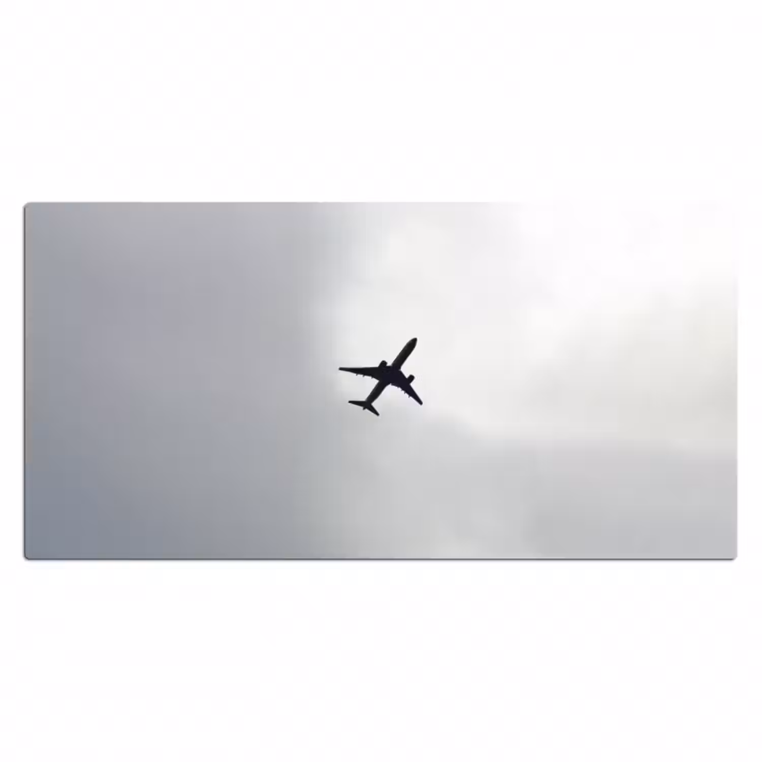 Schreibtischunterlage - Minimalistisch - Silhouette - Schwarz - Flugzeug