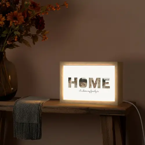 Home - Lettercollage Light Box met kabel (Tafellamp) klein -sfeer4