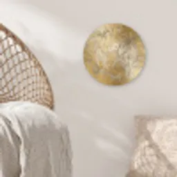 Jungle - Kinderen - Goud - Kinderen - Dieren Wandcirkel kunststof plaat 5mm dik klein -sfeer5