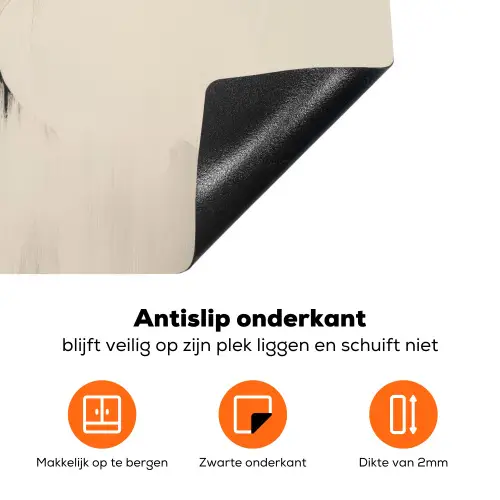 Vrouw - Hoed - Verf Inductie beschermer vinyl 3mm klein -zzzzzzz-td-onderkant