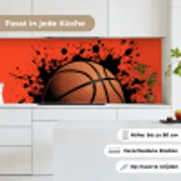Basketbal - Verf - Sport - Oranje keuken achterwand 2 middel -sfeer4_DE