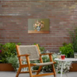 Neutral - Bloemen - Boeket - Vaas Tuinposter op houten frame 2 cm dik klein -sfeer3