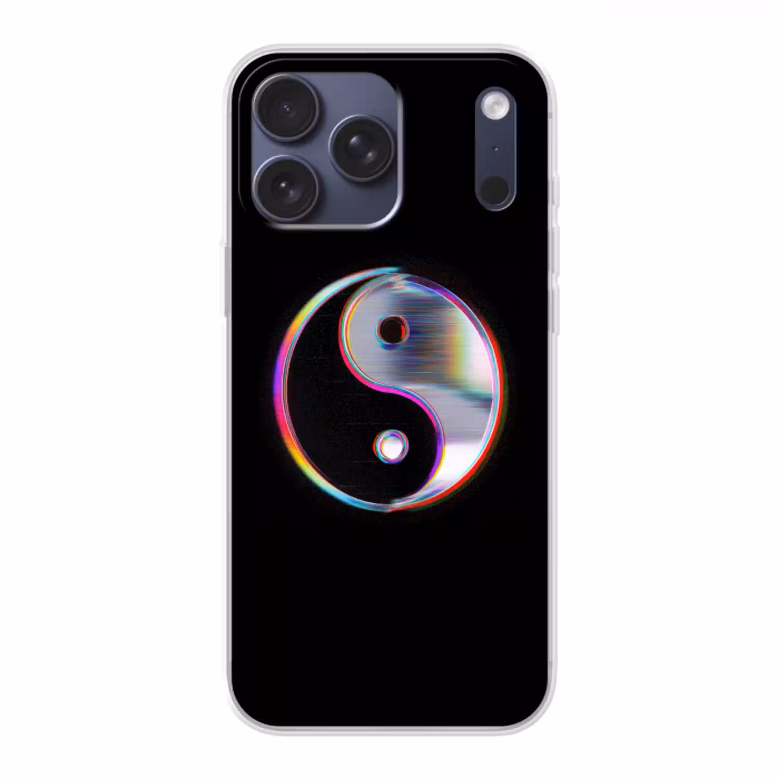 Yin-Yang - Cirkel - Regenboog Telefoonhoesje iPhone 17 Pro Max klein -3d