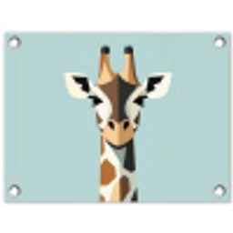 Giraffe - Illustratie - Bruin - Minimalistisch tuinposter los doek klein -3d