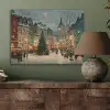 Kerstsfeer - Stadsplein - Kleurrijk PET vilt klein -sfeer2