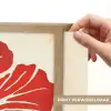 Rode hibiscusbloem - Textuur achtergrond - Beige Light Box met batterij (Wandlamp) middel -USP_websiteprintNL