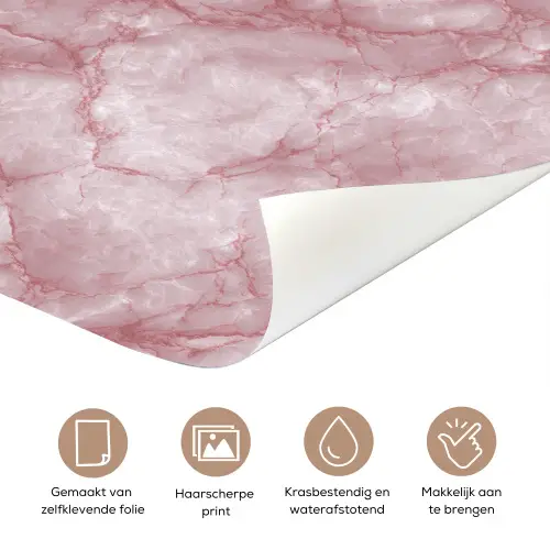 Roze - Kwartsmarmer - Aders deurposter klein 289 -closeup_NL
