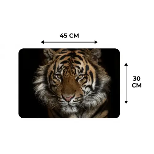 Tijger - Wilde dieren - Portret Placemat vinyl groot -specs