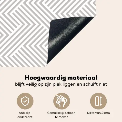 Grafisch - Patroon - Modern - Schuin Inductie beschemer met haakjes klein 777 -ky-onderkant-nl