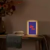 Blauw - Rood - Yes fun - 3D Light Box met kabel (Tafellamp) klein -sfeer4