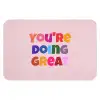 You're doing great - Roze - Kleurrijk Badmat klein -3d