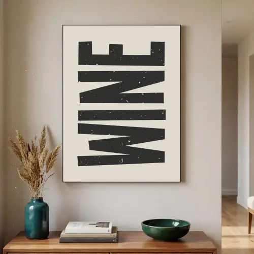 Zwart - Wijn - Decoratie - Vintage Textielframe zwart klein -sfeer1