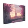 Eiffeltoren - Parijs - Roze canvas 2cm klein -z3d