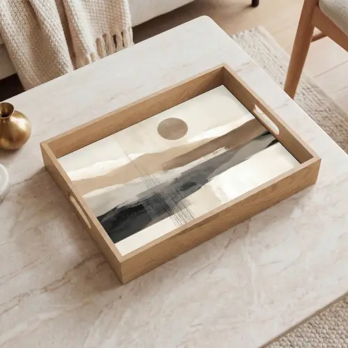 Minimalistisch - Landschap - Dimensie Dienblad Rechthoek middel -sfeer1
