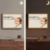 Sushi - Zalm - Rijst - Japans Light Box met batterij (Wandlamp) middel -sfeer3