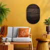 Hout - Grillige nerven Wandcirkel Ovaal Forex klein -sfeer4