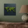 Wereldkaart - Mos -Levendig effect aluminium wit klein -sfeer2