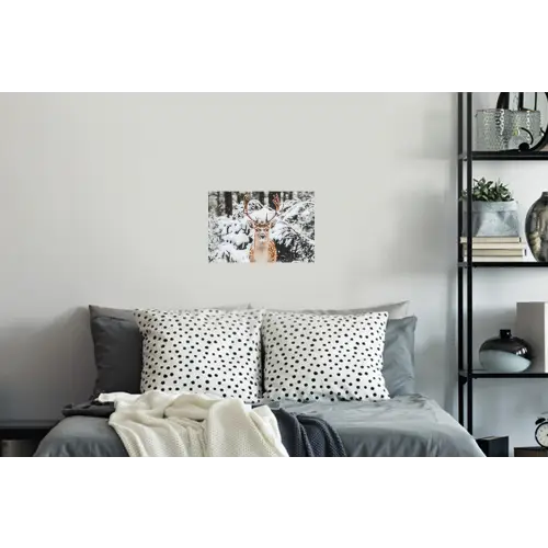 Hert - Sneeuw - Winter - Bos - Dieren Muursticker klein -slaapkamer