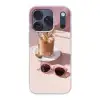 Ijskoffie - Zonnebril - Goud Telefoonhoesje iPhone 17 Pro klein -3d