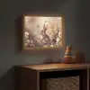 Konijntje - Bruin - Bloemen - Vlinders Light Box met batterij (Wandlamp kind) middel -sfeer5_kind