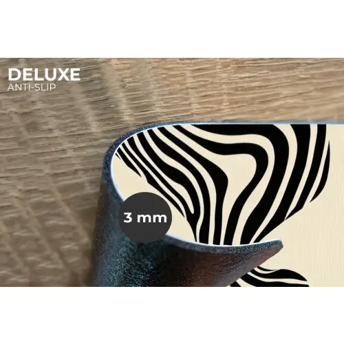 Beige - Lijnen - Golvend -  Abstract Placemat vinyl groot -closeup
