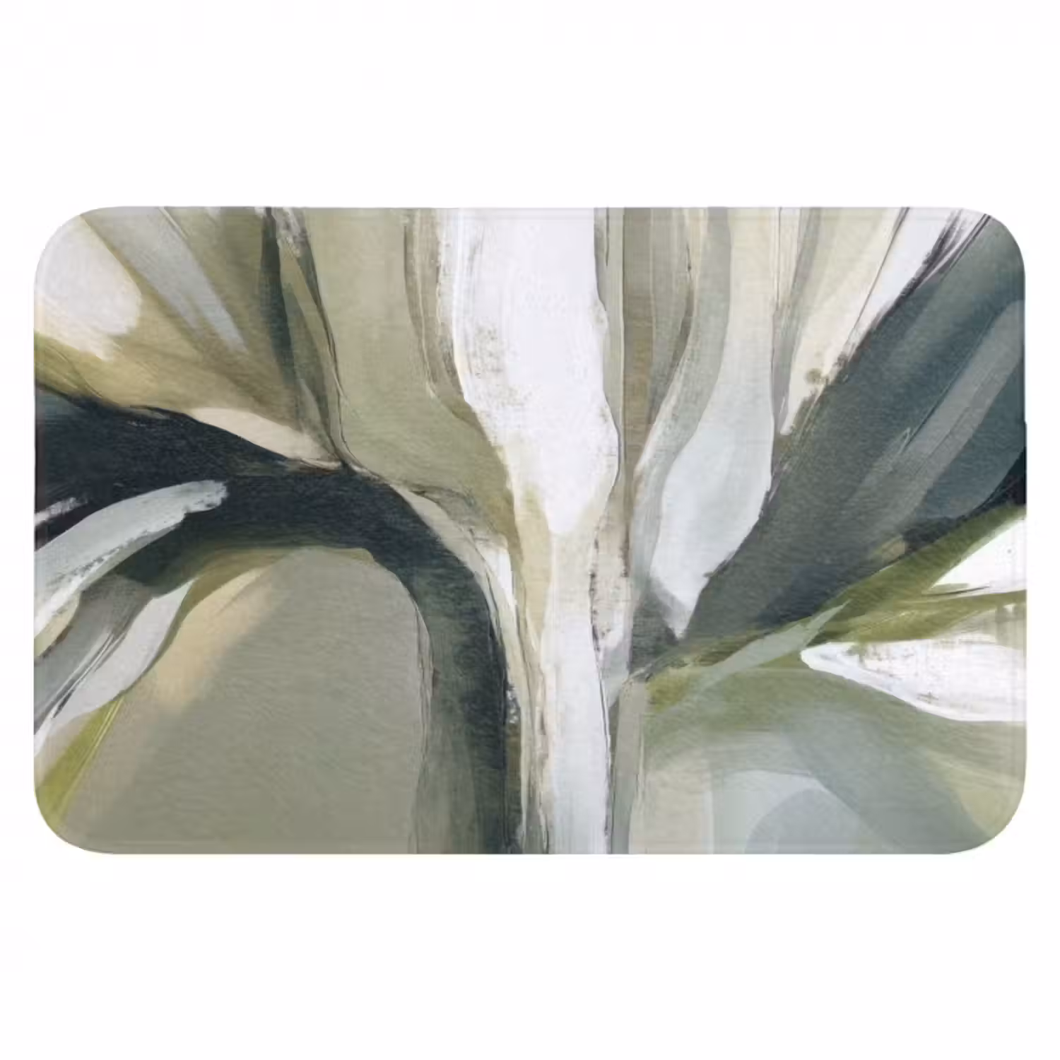 Badmat - Natuur - Abstract - Groen - Penseelstreken