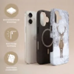 Hert - Winter - Bos - Natuur - Wit Toughcase MagSafe Apple iPhone 17 klein -USP_Lagen_NL