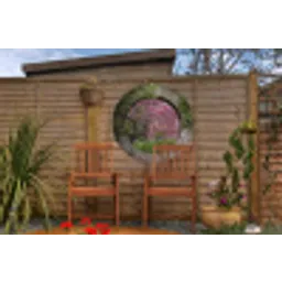 Doorkijk - Sakura - Bloesem - Japans Wandcirkel tuinposter met ringen klein -buiten3