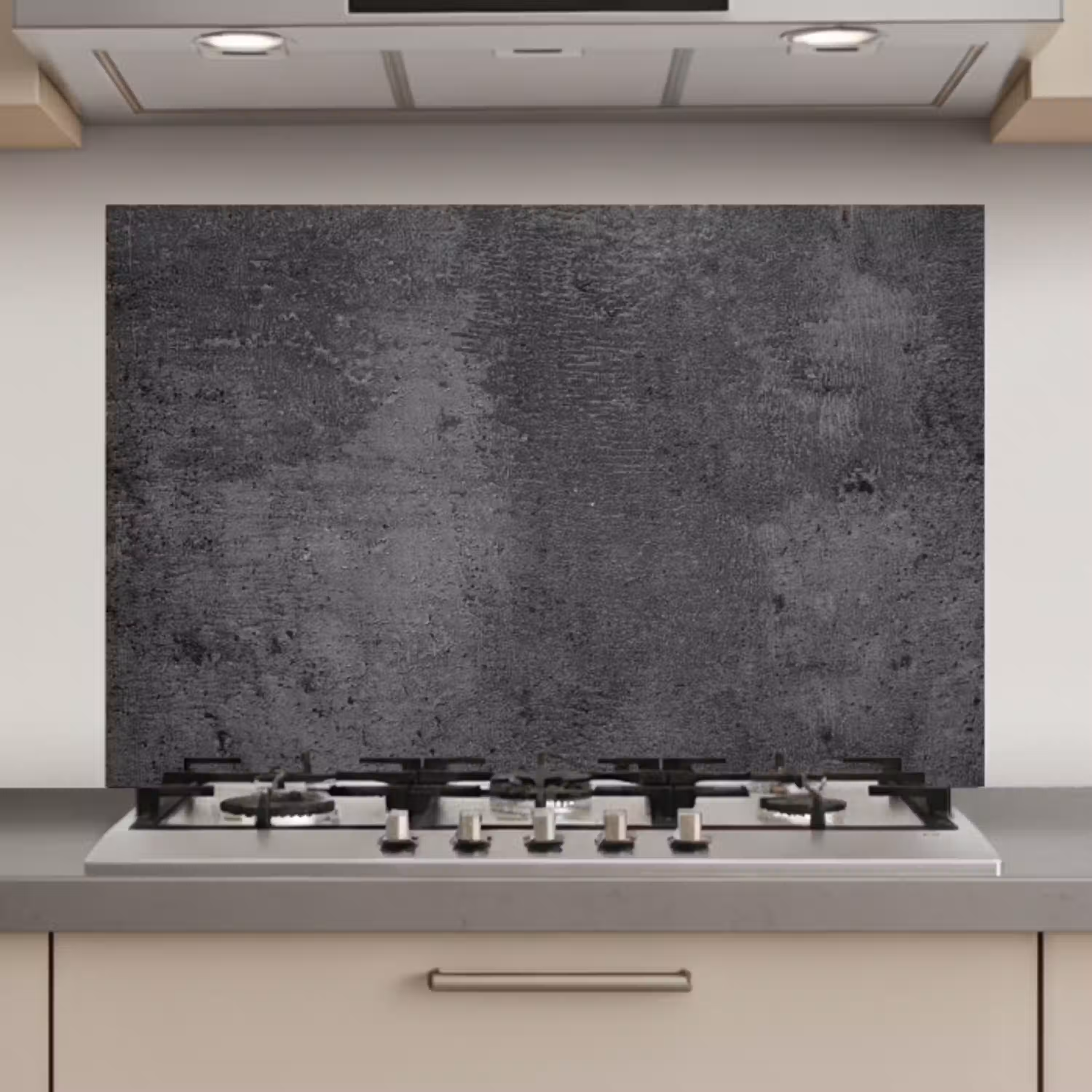 Structuur - Beton - Grijs - Industrieel - Rustiek keuken achterwand spatscherm klein -3d_website