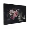 Bloemen - Vintage - Pastel - Zwart - Boeket canvas 2cm klein -z3d