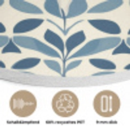 Flora - Modern - Blauw Akoestische PET Vilt - Rond klein 838 -closeup_DE