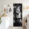 Paard - Schimmel - Portret deurposter klein -sfeer5