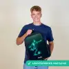 Voetballer trapt met kracht in digitale vorm Rugzak - Zwart middel -sfeer7_DE