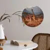 Giraffen - Hoog gras - Acaciabomen Wandcirkel behangsticker klein -sfeer3