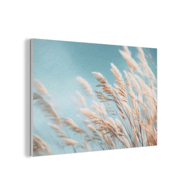 Akoestisch schilderij - Siergras - Wind - Lichtbruin