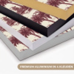 Tropisch - Geometrisch - Bordeauxrood Textielframe zwart klein 947 -USP_kleurenNL