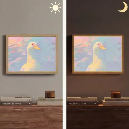 Eend - Zonnebril - Water Light Box met batterij (Wandlamp) middel -sfeer3