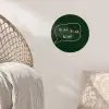 Tekstwolkje - Donkergroen - BLAH BLAH BLAH Wandcirkel behangsticker klein -sfeer4