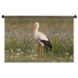 Ooienvaar - Bloemen - Weide - Kleurrijk Wandkleed katoen middel -zz3d