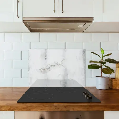 Beton - Grijs - Wit keuken achterwand spatscherm klein -sfeer2
