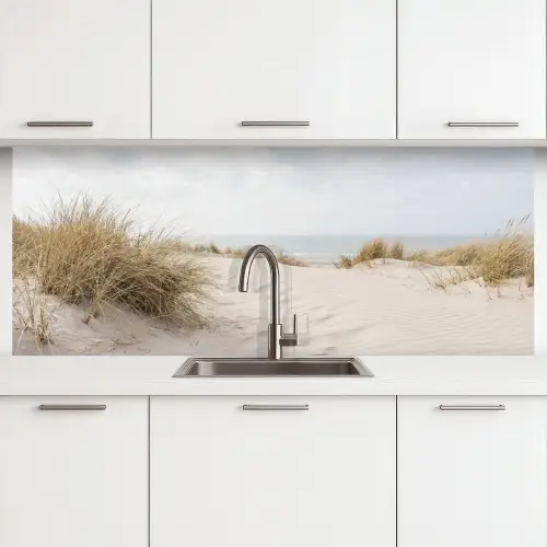 Wolken - Duinlandschap - Zand keuken achterwand 2 middel -3d