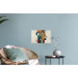 Geometrisch - Strakke vormen - Kleurrijk Muursticker klein -plant