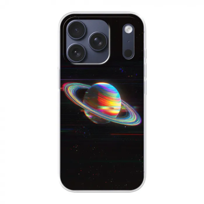 Planeet - Cirkel - Kleurrijk Telefoonhoesje iPhone 17 Pro klein -3d
