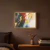 Modern - Kerst - Abstract - Goud Light Box met batterij (Wandlamp) middel -sfeer4