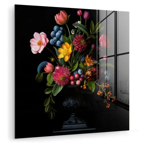 Bloemen - Vrolijk - Vaas plexiglas 5mm klein -zzzproduct_nieuw