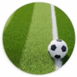 Voetbal - Grasveld - Sport - Groen Wandcirkel kunststof plaat 5mm dik klein -3d