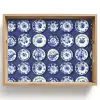 Borden - Floraal - Blauw Dienblad Rechthoek middel 911 -z3d_shopping