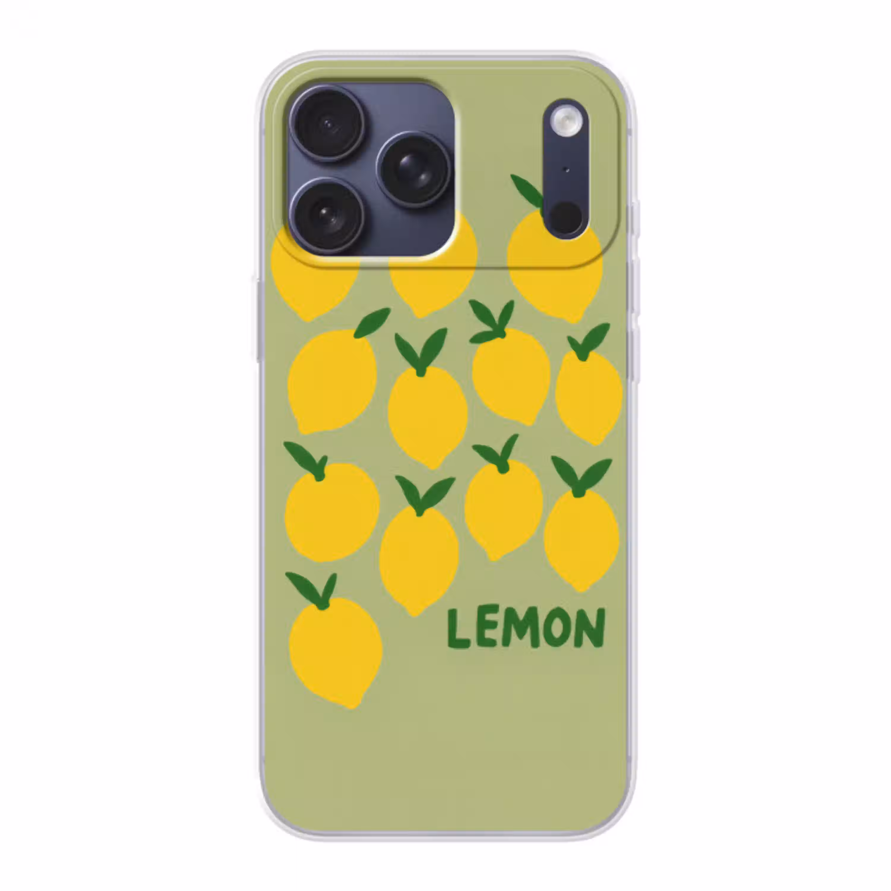 Citroenen - Blaadjes - Geel - Patroon Telefoonhoesje iPhone 17 Pro Max klein -3d